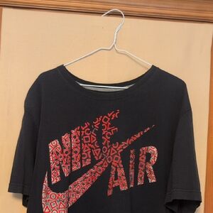 Nike Regular Fit Nike Air Swoosh Logo Black Double Extra Large 2XL T-Shirt